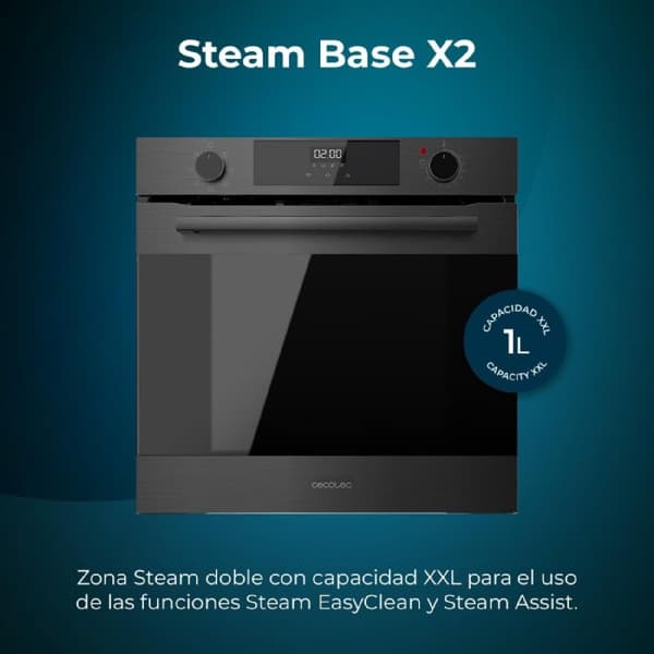 Cecotec Matt multifunction built-in oven with 72 l capacity, 7 functions, grill, defrost, steam assist, 2800 W.