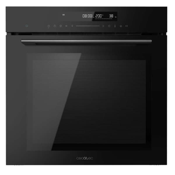 Cecotec Glass Black Steak Master multifunction built-in oven with 72 l capacity, 13 functions with Pizza Master, Eco mode and defrost, electronic tim