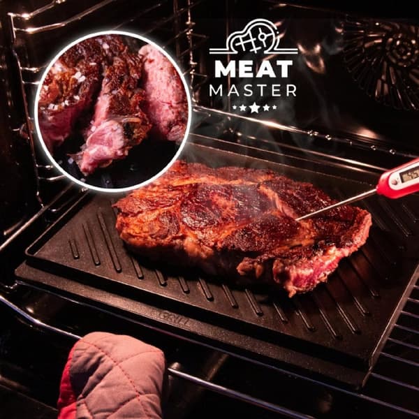 Cecotec Glass Grey Steak Master multifunction built-in oven with 72 l capacity, 13 functions with Pizza Master, Eco mode and defrost, electronic time