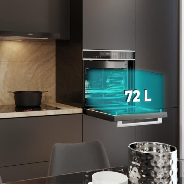 Cecotec Line built-in microwave oven with 34 l capacity, microwave function, covection, grill mode, defrost, auto menu, speed cooking and electronic