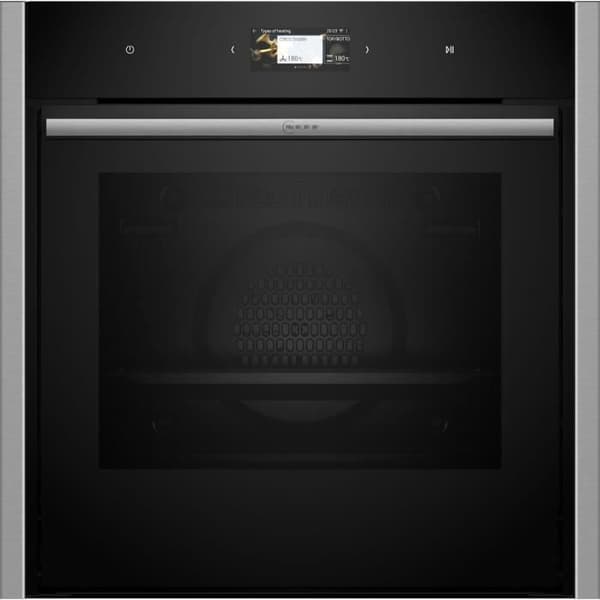 Neff Inbyggd multifunktionsugn 71l 60cm a+ pyrolyssvart - B64CS71N0 Svart, Rostfritt stål
