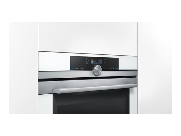 Siemens iQ700 HB634GBW1 - Ovn - innebygd - fordypning - bredde: 56 cm - dybde: 55 cm - høyde: 58.5 cm - med selvrens - Klasse A+ - hvit