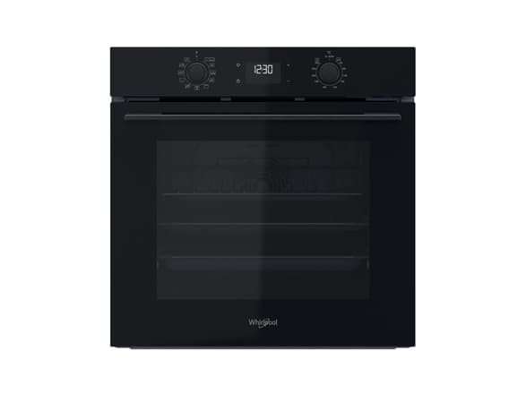 Whirlpool OMK58HU1B, Keskikokoinen, Sähköuuni, 71 L, 71 L, Pakotettu tuuletin, Hydrolyyttinen