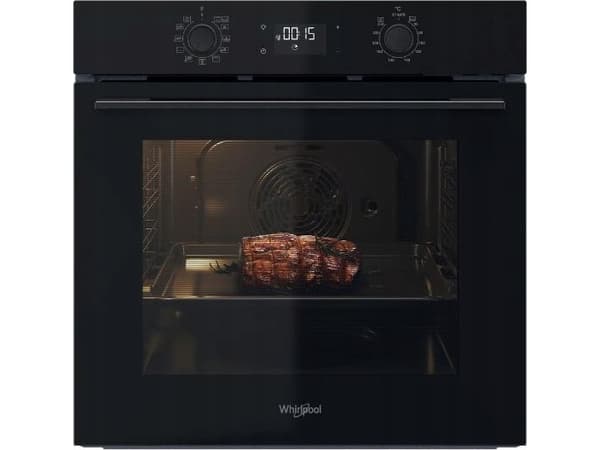 Whirlpool OMK58HU1B, Keskikokoinen, Sähköuuni, 71 L, 71 L, Pakotettu tuuletin, Hydrolyyttinen