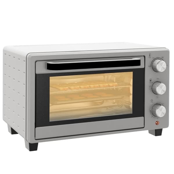 Rootz Mini Ugn - Brödrost - Brödugn - 21L Kapacitet - Justerbar temperatur - 3 tillagningslägen - Rostfritt stål - 46 cm x 38,5 cm x 29 cm