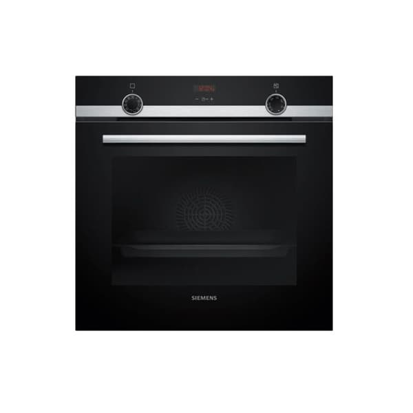 SIEMENS EcoClean HB554AER3F inbyggnadsugn, iQ300, 3D Plus varmluft Svart, Rostfritt stål