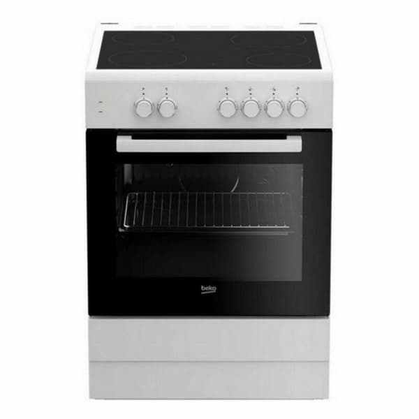 Spis med ugn och keramisk platta BEKO FSS67000GW 71 L 60 cm Vit Vit