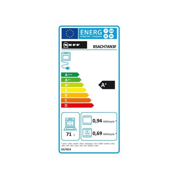 NEFF Inbyggd pyrolysugn B5ACH7AN3F, N 50, Slide and Hide®, CircoTherm