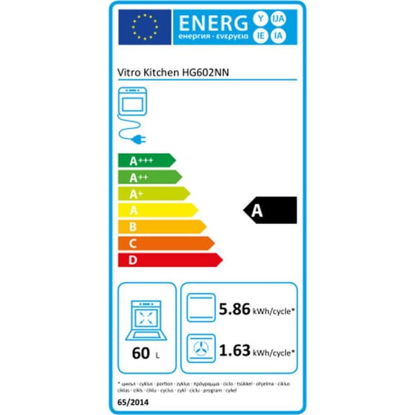 Gasovn Vitrokitchen HG602NN 60 L