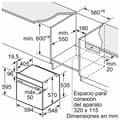Miniatyrbilde 3 av 4: Selvrensende stekeovn med pyrolyse BOSCH HBG578EB7 3600 W 71 L