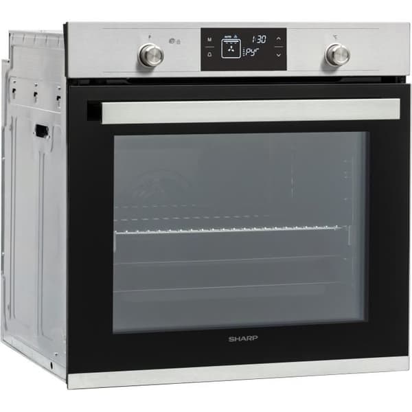 Inbyggd elektrisk ugn - SHARP - K71V28IM2 - Pyrolys - Fläktvärme - Kalldörr