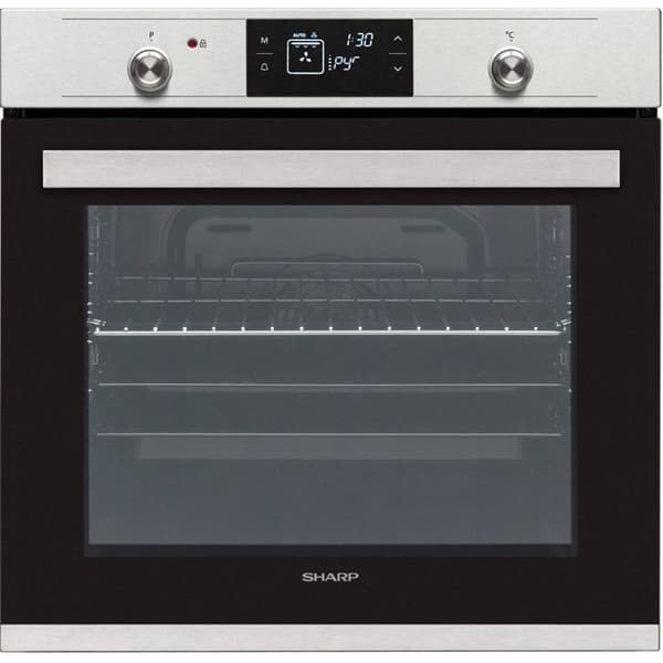 Inbyggd elektrisk ugn - SHARP - K71V28IM2 - Pyrolys - Fläktvärme - Kalldörr Rostfritt stål