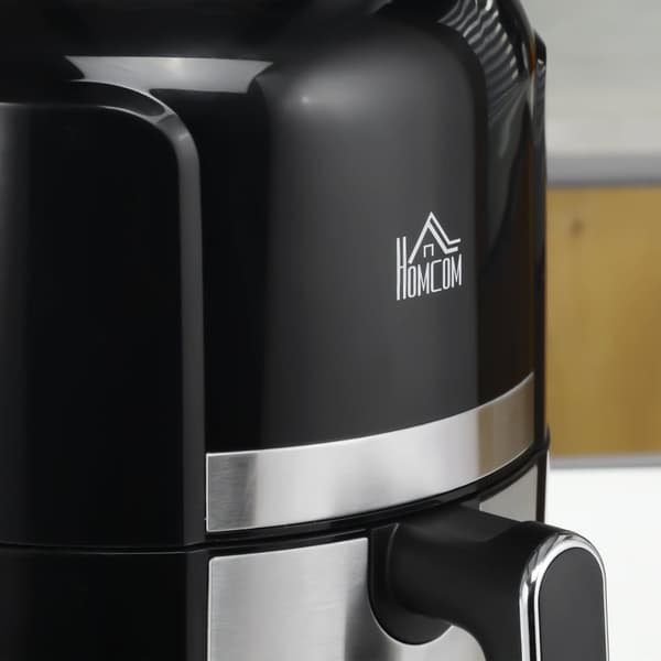 Rootz Hot Air Fryer 4L - Airfryer - Deep Fryer - Terveellisempi ruoanlaitto - 34,2 cm x 25,6 cm x 31,8 cm - 12 ohjelmaa - 80-200 ° C - Stick - Musta