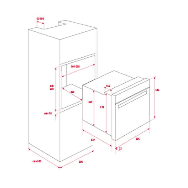 Monikäyttöinen uuni Teka Teka | Horno Multifunción A+ 70 L HydroClean A+ 2615W 70 L