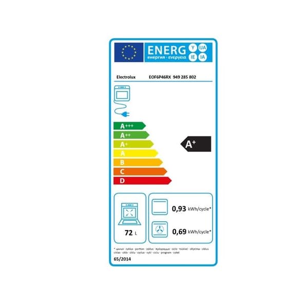 Electrolux Integrerbar ugn 72l 60cm pyrolys inox - EOF6P46RX