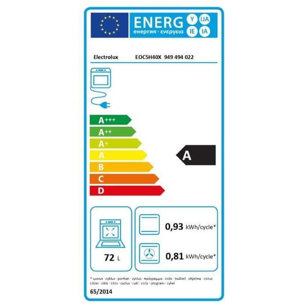 Inbyggd elektrisk ugn 25% ånga - Forcerad roterande värme ELECTROLUX EOC5H40X 700 PRO SERIES SteamCrisp® - Stål