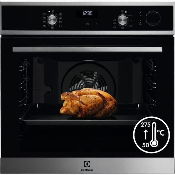 Inbyggd elektrisk ugn 25% ånga - Forcerad roterande värme ELECTROLUX EOC5H40X 700 PRO SERIES SteamCrisp® - Stål