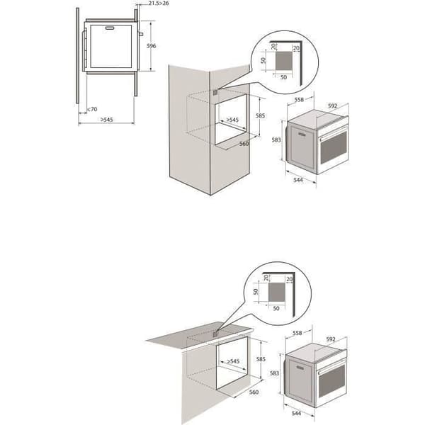 Inbyggd elektrisk ugn - Pyrolys - Pulserande cirkulerande värme - BRANDT BXP5560X - Rostfritt stål - 73 L - Energiklass A+