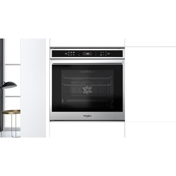 Fyra WHIRLPOOL AKZM9019IX - Pulsvarm luftsugn - 73L - Pyrolys - A+ - Rostfritt stål