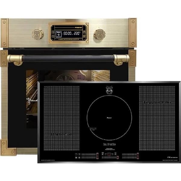 Kaiser EH 6427 AD+KCT 97 FI La Perle, Inbyggnadsugn retro 73L 60 cm+ induktionshäll 90 cm