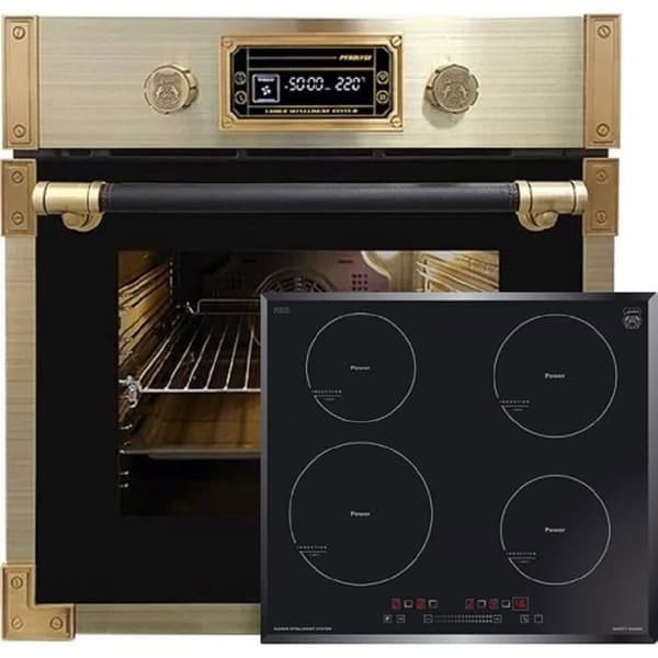 Kaiser EH 6427 AD+KCT 6705 FI, Fyra inbyggnadsugnar 73L 60 cm + induktionshäll 60 cm