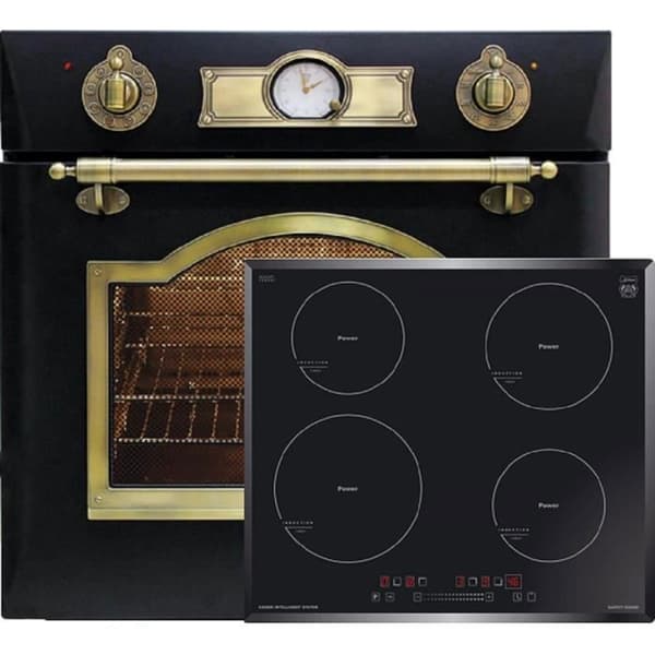 Kaiser EH 6355 Em+KCT 6705 FI, Inbyggd elektrisk ugn retro 60 cm 67L + induktionshäll 60 cm