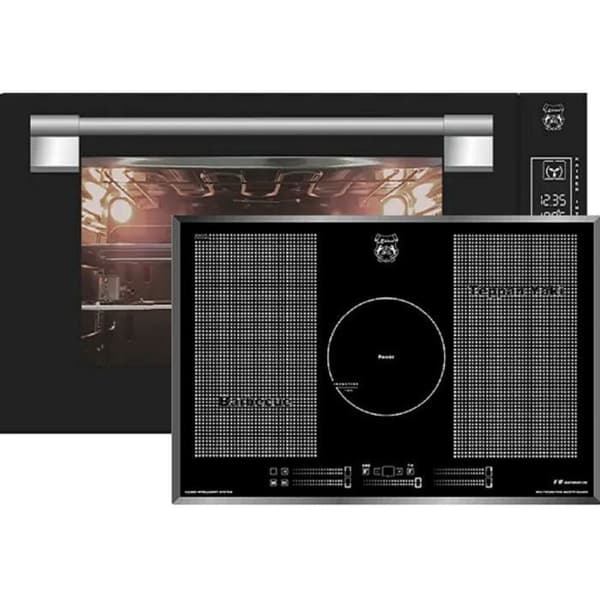 Kaiser EH 9309+KCT 777 FI La Perle, Inbyggnadsugn 90 cm 105L + induktionshäll 77 cm