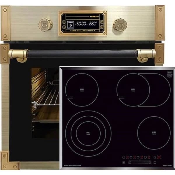 Kaiser EH 6427 AD+KCT 6715 F, Fyra inbyggda spisar 73L 60 cm + Elektrisk spishäll, 60 cm