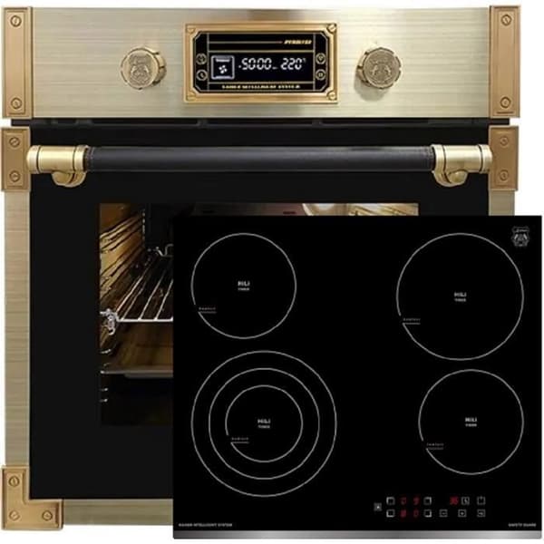 Kaiser EH 6427 AD+KCT 6703 F, Fyr inbyggda retro 73L 60 cm + Elektrisk spis, 60 cm