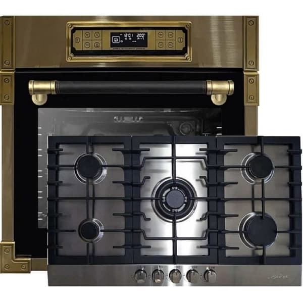 Kaiser FOUR Set EH 6726 AD+KG 9356, Retro inbyggnadsugn 80L + gasspis, 90cm
