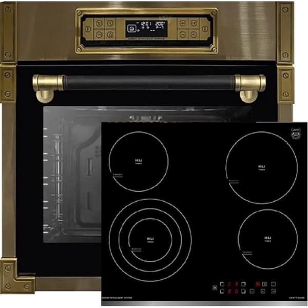 Kaiser Four Set EH 6726 AD+KCT 6703 F, Retro inbyggnadsugn 80L+glaskeramisk spishäll 60 cm