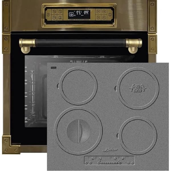 Kaiser Four Set EH 6726 AD+KCT 6705 I HERD, Fyra inbyggnadsugn retro 80L + induktionshäll, 60 cm