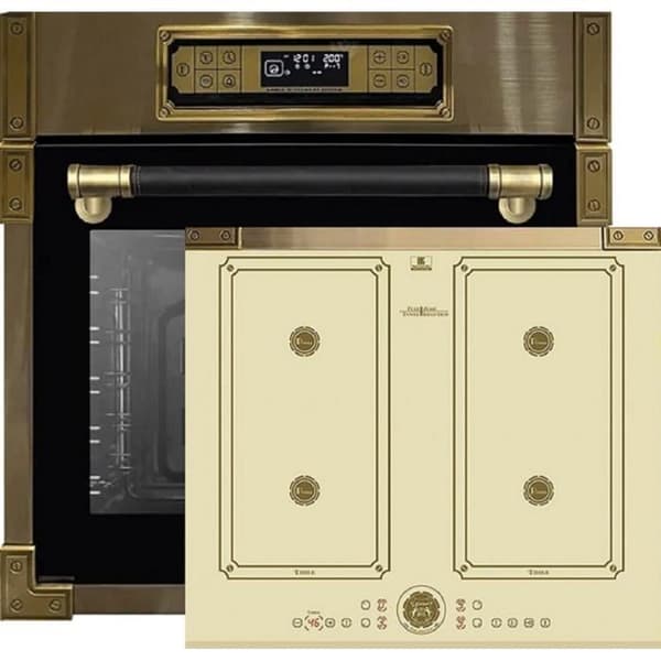 Kaiser Four Set EH 6726 AD+KCT 6745 FI ElfAD, Retro inbyggd ugn 80L+induktionshäll 60 cm
