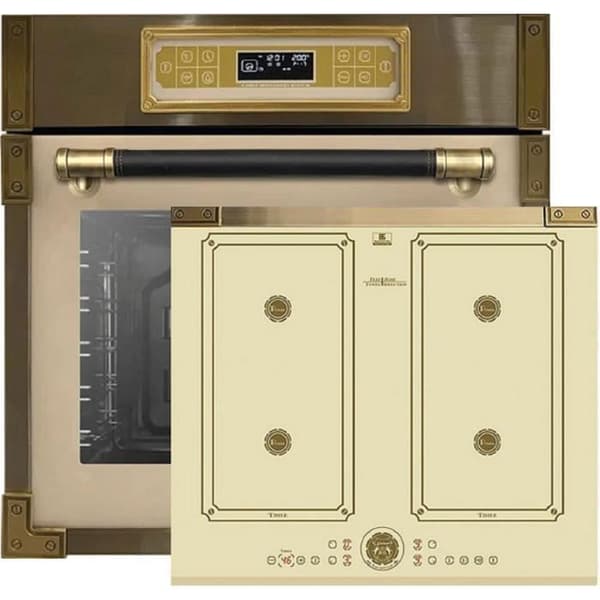 Kaiser FOUR Set EH 6726 ElfAD+KCT 6745 FI ElfAD, Fyr inbyggd retro 80L + induktionshäll 60cm