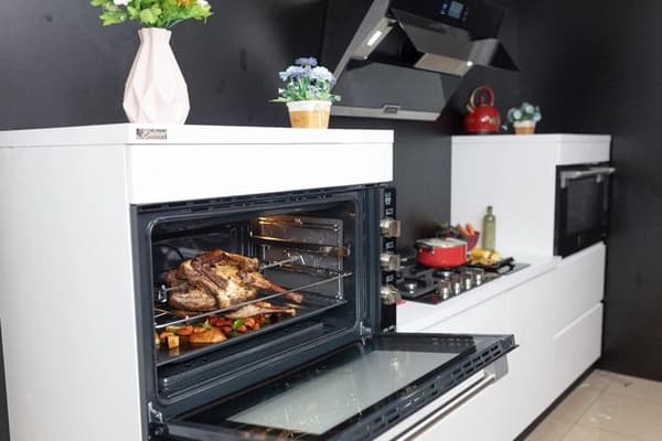 Kaiser Küchengeräte Inbyggnadsugn EG 9371.., Inbyggnadsugn gas 90 cm 79L autark självrengörande svart glas