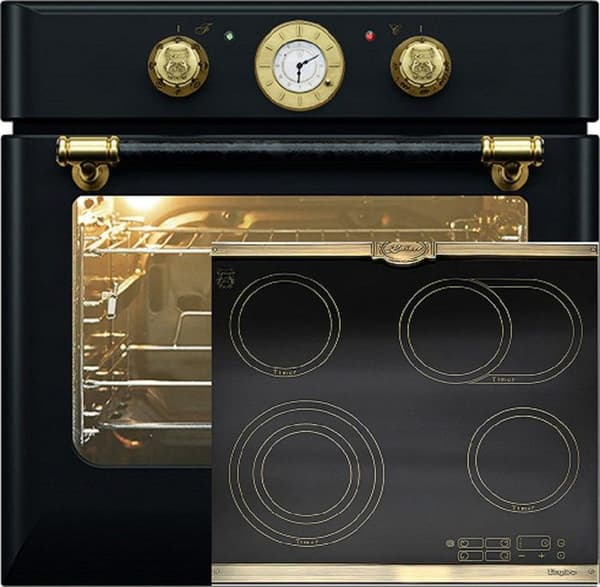 KAISER Ensemble fyra EH 6432 BE +KCT 6185 Em Fyra elektrisk autonom, 8 funktioner med glaskeramisk spis 60 cm