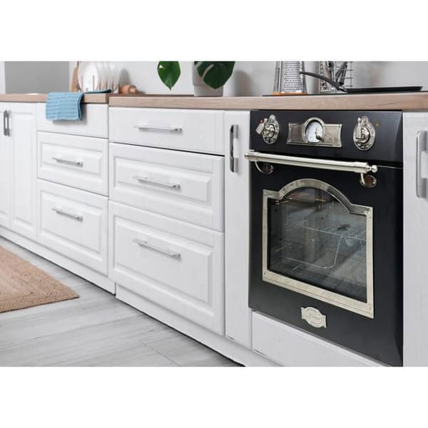 Kaiser Empire EH 6355 Em Sil Four elektrisk inbyggd 60 cm antracit emaljerad med silverdekor 67 liter