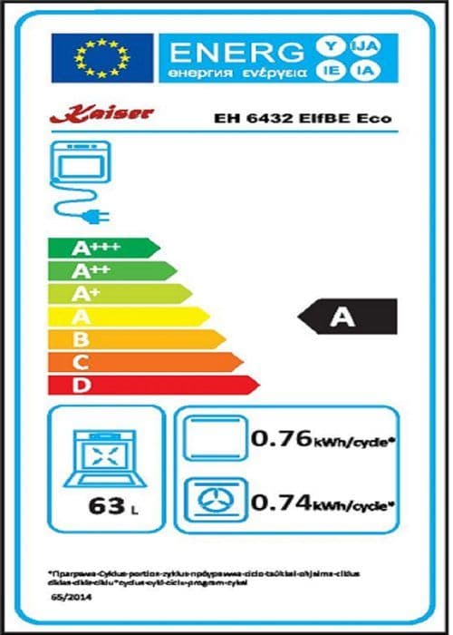 KAISER Ensemble four EH 6432 ElfBE+KCT 6185 RotEm Fyra elektrisk autonom, 8 funktioner med glaskeramisk spishäll 60 cm