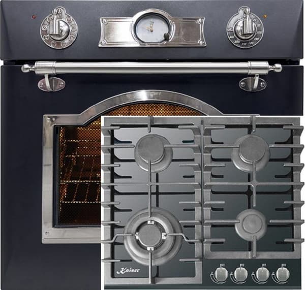 KAISER Ensemble fyra EH 6355 Em Sil+KCG 6383 4 Antal kogningszoner gas Spishäll