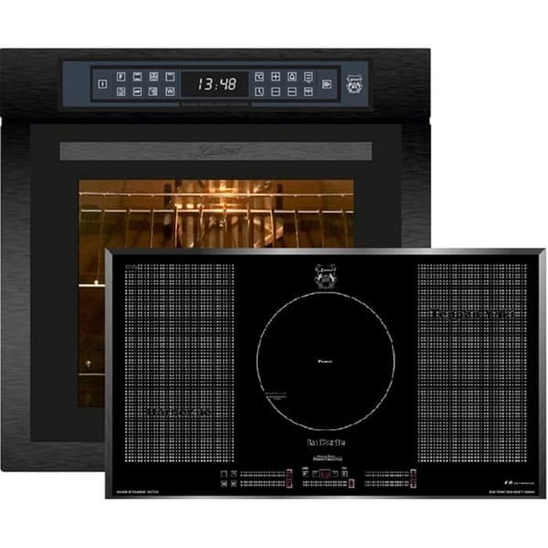 Kaiser EH 6306 RS+ KCT 97 FI Fyr inbyggd svart 79 l 15 funktioner + induktionshäll Free Zone 90 cm