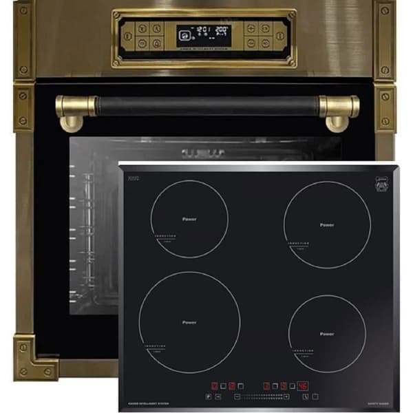 Kaiser Four Set EH 6726 AD+KCT 6705 FI, Retro inbyggnadsugn 80L+induktionshäll 60 cm