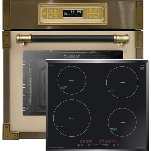 Kaiser fyr Set EH 6726 ElfAD+KCT 6705 FI, Inbyggd ugn retro 80L + induktionshäll 60cm