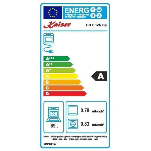 Kaiser Four Set, EH 6326 sp Four électrique, Autonome, 79L+ KG 6357 F Gaskokare