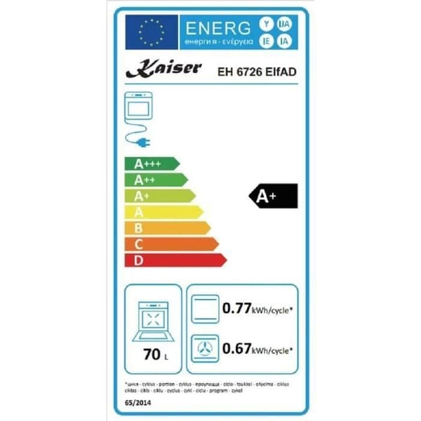 Kaiser Four Set EH 6726 ElfAD+KCT 6705 RI HERD, Fyra inbyggnadsugnar 80L + induktionsspis, 60 cm