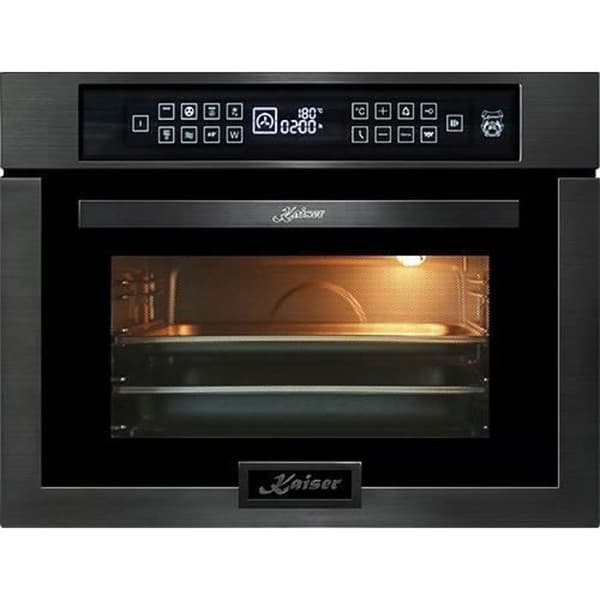 Kaiser inbyggnadsmikrovågsugn EM 6307 RS, Grill och varmluft, mikrovågsugn 45 cm hög, 22 funktioner