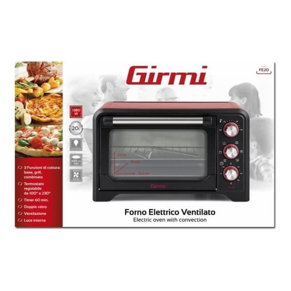 Elektrisk varmluftsugn - GIRMI - FE20 - 20 liter - 1380 Watt