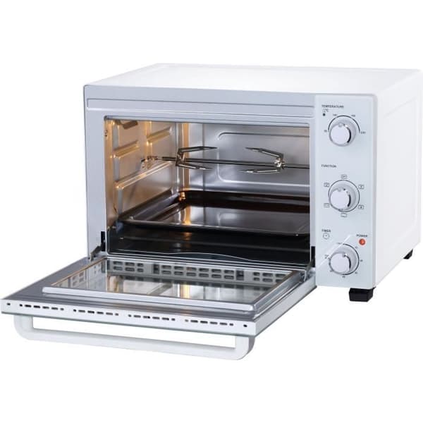 CONTINENTAL EDISON CEMF35W - 35L hvid elektrisk miniovn - 1500W - Rotisserie, naturlig varmluft