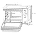 Miniatyrbillede 5 af 6: CONTINENTAL EDISON CEMF35W - 35L hvid elektrisk miniovn - 1500W - Rotisserie, naturlig varmluft