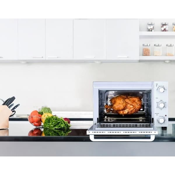 CONTINENTAL EDISON CEMF35W - 35L hvid elektrisk miniovn - 1500W - Rotisserie, naturlig varmluft