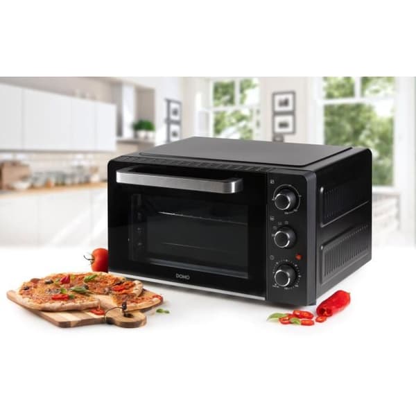 DOMO DO1107GO minipaisto- ja välipalauuni - 28 L - musta - 1500 wattia -